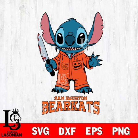 Sam Houston Bearkats Stitch Horror 2 Svg Eps Dxf Png File, NCAA svg, Digital Download, Instant Download