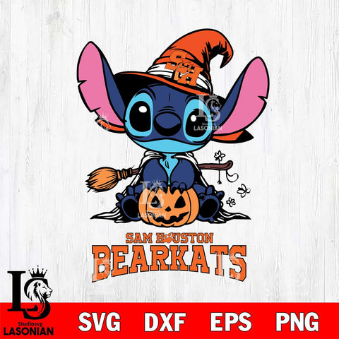 Sam Houston Bearkats Stitch witch Svg Eps Dxf Png File, NCAA svg, Digital Download, Instant Download