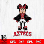 San Diego State Aztecs Style Minnie Disney Svg Eps Dxf Png File, Digital Download, Instant Download