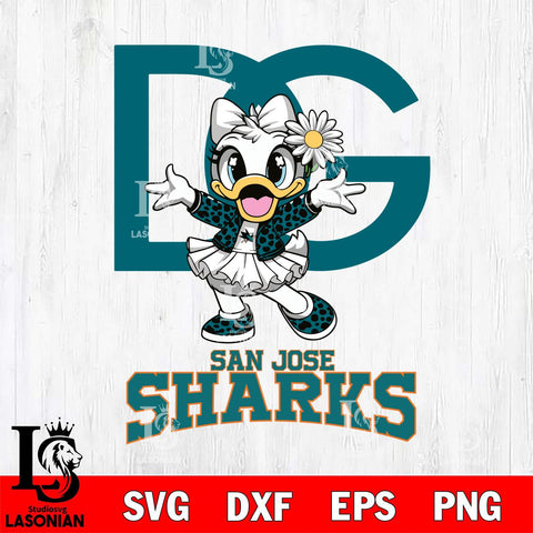 San Jose Sharks Dolce And Gabbana Daisy Duck Disney Svg Eps Dxf Png File, Digital Download, Instant Download