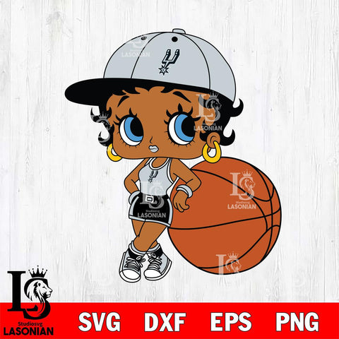 San Antonio Spurs Betty Boop NBA 10 Svg Eps Dxf Png File, NBA svg, Digital Download, Instant Download