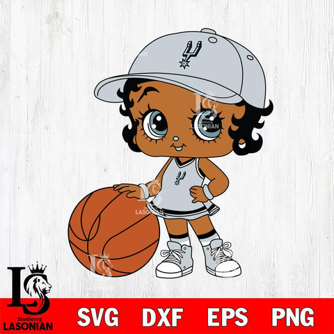 San Antonio Spurs Betty Boop NBA 11 Svg Eps Dxf Png File, NBA svg, Digital Download, Instant Download