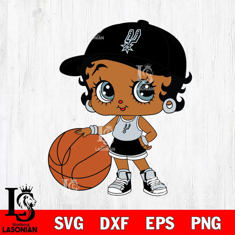 San Antonio Spurs Betty Boop NBA 12 Svg Eps Dxf Png File, NBA svg, Digital Download, Instant Download