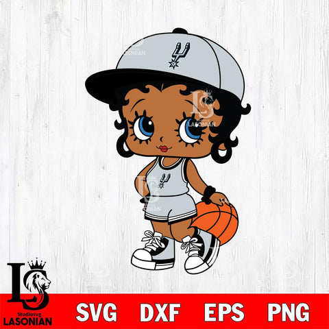 San Antonio Spurs Betty Boop NBA 2 Svg Eps Dxf Png File, NBA svg, Digital Download, Instant Download