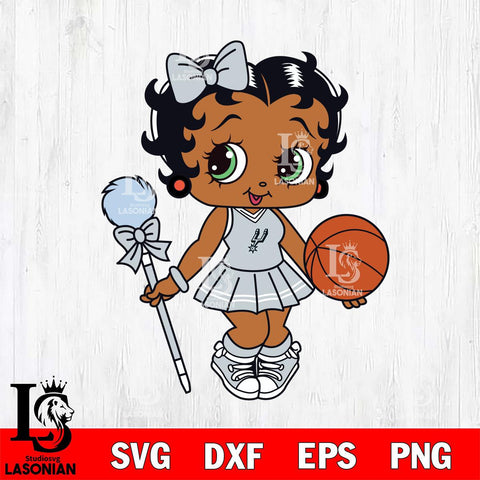 San Antonio Spurs Betty Boop NBA 3 Svg Eps Dxf Png File, NBA svg, Digital Download, Instant Download