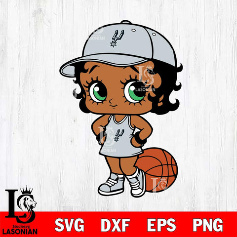 San Antonio Spurs Betty Boop NBA Svg Eps Dxf Png File, NBA svg, Digital Download, Instant Download