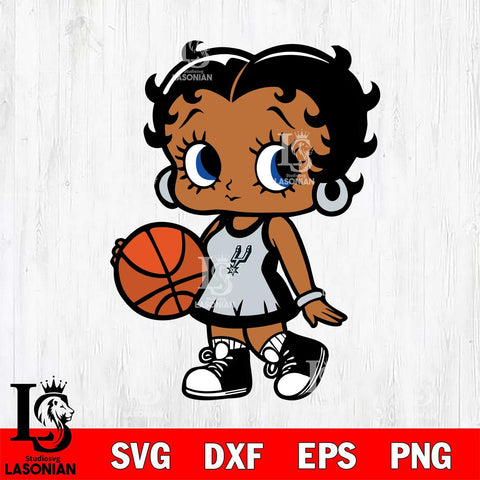 San Antonio Spurs Betty Boop NBA 4 Svg Eps Dxf Png File, NBA svg, Digital Download, Instant Download