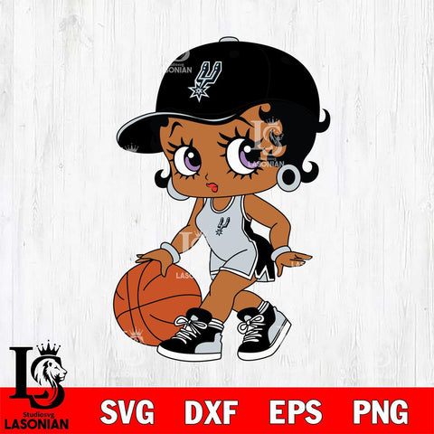 San Antonio Spurs Betty Boop NBA 5 Svg Eps Dxf Png File, NBA svg, Digital Download, Instant Download