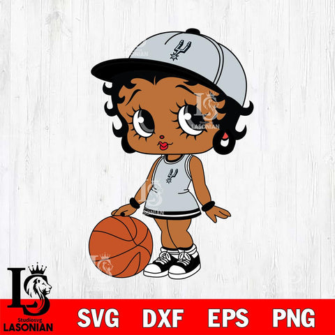 San Antonio Spurs Betty Boop NBA 6 Svg Eps Dxf Png File, NBA svg, Digital Download, Instant Download