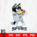 San Antonio Spurs Christmas Bluey Bandit Heeler Svg , Christmas Svg , Bluey svg , Digital Download, dxf eps png pdf file