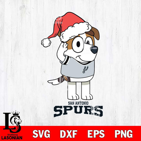 San Antonio Spurs Christmas Bluey Jack Sport Svg , Christmas Svg , Bluey svg , Digital Download, dxf eps png pdf file