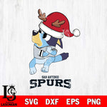 San Antonio Spurs Christmas Bluey Santa Claus Svg , Christmas Svg , Bluey svg , Digital Download, dxf eps png pdf file