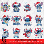 San Antonio Spurs Stitch Christmas NBA Bundle 12 SVG DXF EPS PNG file,Bundle NBA Svg, Digital download, Cut file