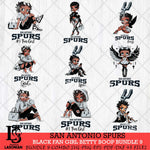 San Antonio Spurs Black Fan Girl Betty Boop Bundle 9