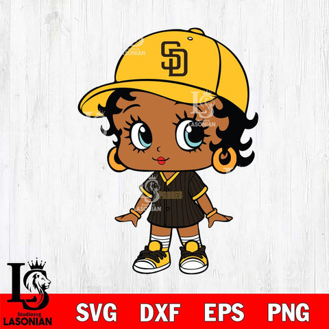 San Diego Padres Betty Boop MLB 4 Svg Eps Dxf Png File, MLB svg, Digital Download, Instant Download