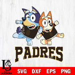 San Diego Padres Bluey & Bingo 13 Svg Eps Dxf Png File, MLB svg, Digital Download, Instant Download