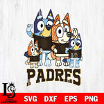 San Diego Padres Bluey & Bingo 14 Svg Eps Dxf Png File, MLB svg, Digital Download, Instant Download