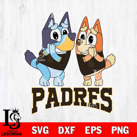 San Diego Padres Bluey & Bingo 15 Svg Eps Dxf Png File, MLB svg, Digital Download, Instant Download