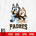 San Diego Padres Bluey & Bingo 18 Svg Eps Dxf Png File, MLB svg, Digital Download, Instant Download