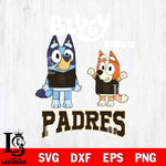 San Diego Padres Bluey & Bingo 4 Svg Eps Dxf Png File, MLB svg, Digital Download, Instant Download