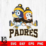 San Diego Padres Bluey & Bingo 8 Svg Eps Dxf Png File, MLB svg, Digital Download, Instant Download