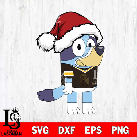 San Diego Padres Bluey Cartoon Christmas Svg Eps Dxf Png File, Digital Download, Instant Download