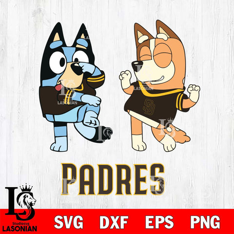 San Diego Padres Bluey Chilli Sport Svg Eps Dxf Png File, Digital Download, Instant Download