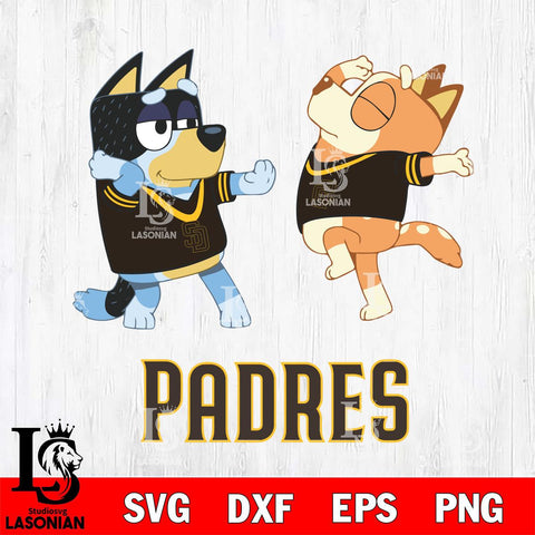 San Diego Padres Bluey Dance Svg Eps Dxf Png File, Digital Download, Instant Download