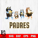 San Diego Padres Bluey Dance Mode Squats Svg Eps Dxf Png File, Digital Download, Instant Download