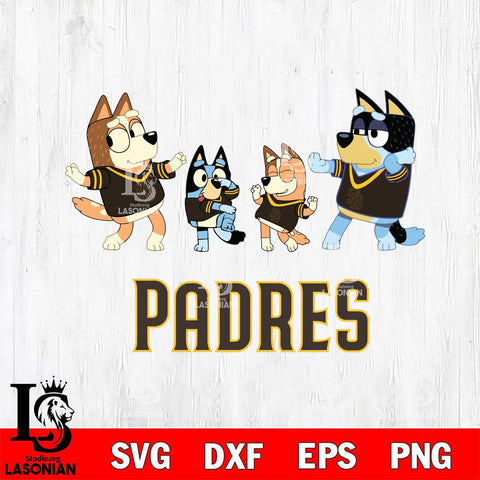 San Diego Padres Bluey Dance Squats Svg Eps Dxf Png File, Digital Download, Instant Download