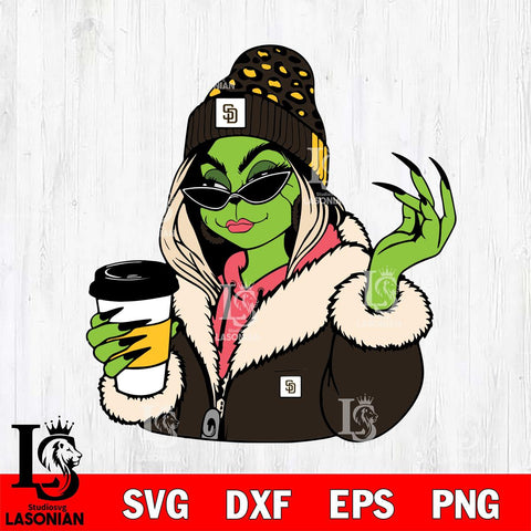 San Diego Padres Boujee Grinch 9 Svg Eps Dxf Png File, Digital Download, Instant Download