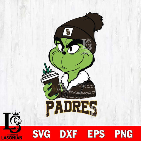 San Diego Padres Boujee Grinch Christmas Cut Files Cricut, Svg Dxf Eps Png file , Silhouette