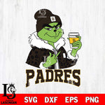 San Diego Padres Boujee Grinch Leopard Christmas Cut Files Cricut, Svg Dxf Eps Png file , Silhouette