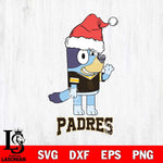 San Diego Padres Christmas Bluey Say Hi Cricut , Christmas Svg , Bluey svg , Digital Download, dxf eps png pdf file