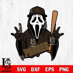 San Diego Padres Ghostface 2 Svg Eps Dxf Png File, Digital Download, Instant Download