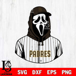 San Diego Padres Ghostface 4 Svg Eps Dxf Png File, Digital Download, Instant Download