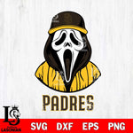 San Diego Padres Ghostface 5 Svg Eps Dxf Png File, Digital Download, Instant Download