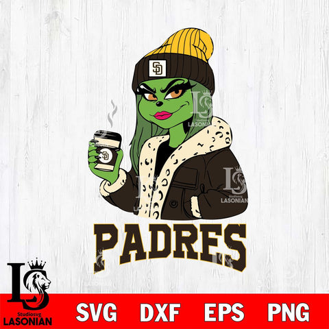 San Diego Padres Girls Grinch Bougie Svg Eps Dxf Png File, Digital Download, Instant Download