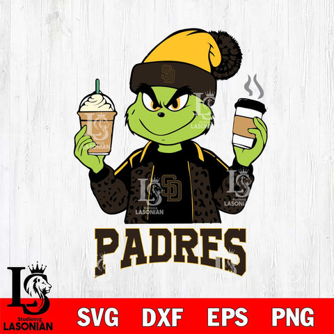 San Diego Padres Grinch 2 coffee Svg Eps Dxf Png File, Digital Download, Instant Download