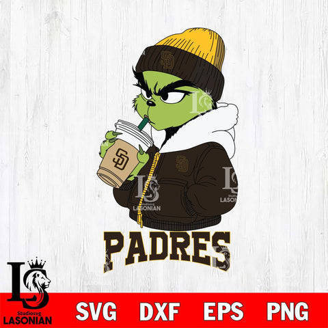 San Diego Padres Grinch Bougie Sport Svg Eps Dxf Png File, Digital Download, Instant Download