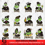 San Diego Padres Grinch Christmas MLB Bundle 12 Cut Files Cricut, Svg Dxf Eps Png file , Silhouette