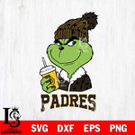 San Diego Padres Grinch Cofffe Christmas Cut Files Cricut, Svg Dxf Eps Png file , Silhouette