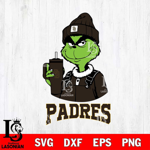 San Diego Padres Grinch Football Christmas Cut Files Cricut, Svg Dxf Eps Png file , Silhouette