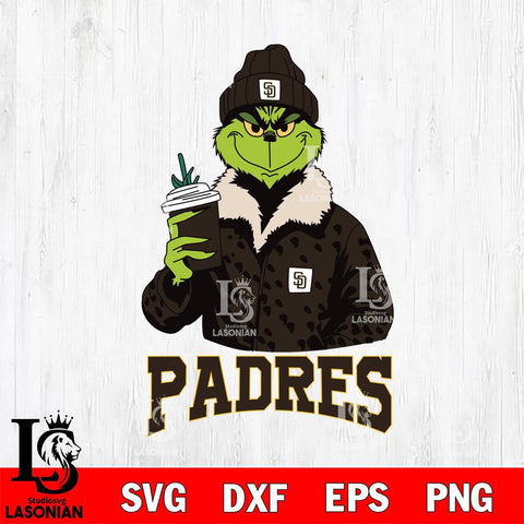 San Diego Padres Grinch Leopard Svg Eps Dxf Png File, Digital Download, Instant Download