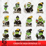 San Diego Padres Grinch MLB Bundle 12 SVG Eps Dxf Png File, Digital Download, Instant Download