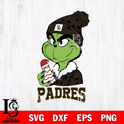 San Diego Padres Grinch Tree Cake Svg Eps Dxf Png File, Digital Download, Instant Download