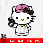 San Diego Padres Hello Kitty sport 10 Svg Eps Dxf Png File, Digital Download, Instant Download