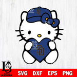 San Diego Padres Hello Kitty sport 4 Svg Eps Dxf Png File, Digital Download, Instant Download