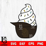 San Diego Padres Ice Cream Hat Svg Eps Dxf Png File, Digital Download, Instant Download