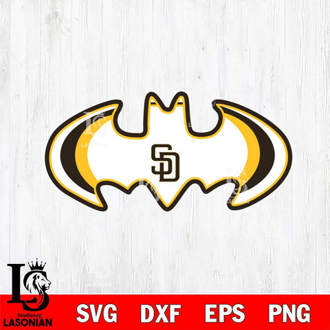 San Diego Padres Logo Batman MLB Svg Eps Dxf Png File,MLB File Cut ,Baseball Digital Download , Instant Download, Cut Svg Files